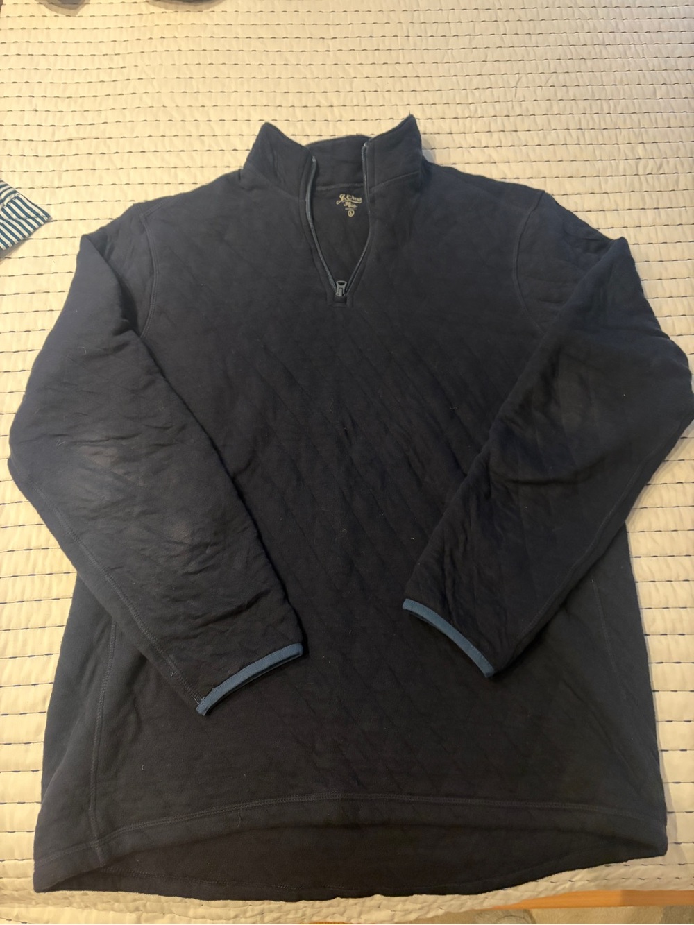Men's Quarter-Zip Pullover Sweater - Navy